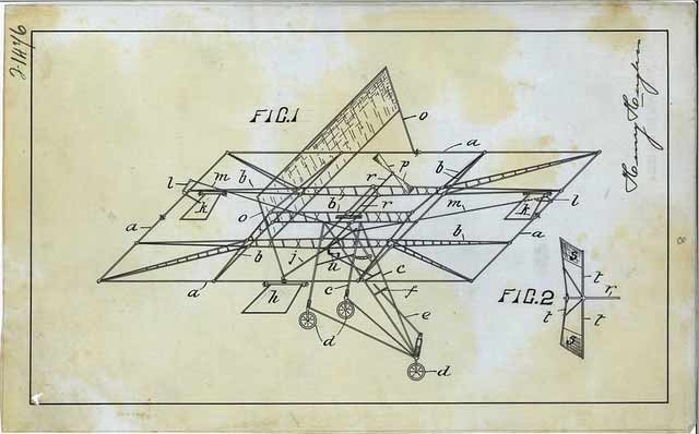 Richard Pearse Patent Drawing1906