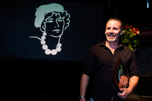 Paul Cleave wins the Ngaio Marsh Award, 2015. Image supplied. 
